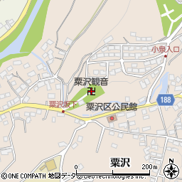 粟沢観音周辺の地図