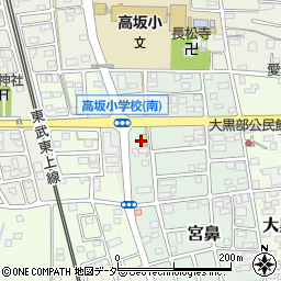ローソン東松山高坂店周辺の地図