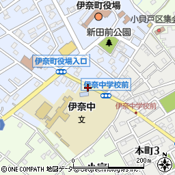 伊奈町役場入口周辺の地図