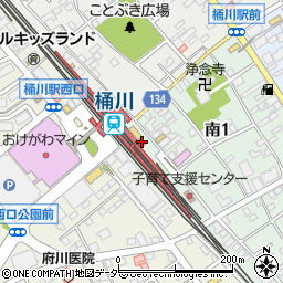 上尾警察署桶川駅前交番周辺の地図