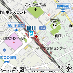 ロッテリア桶川駅店周辺の地図