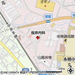桜井内科医院周辺の地図