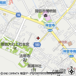 長野県諏訪市中洲161周辺の地図