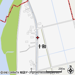 茨城県つくばみらい市十和周辺の地図