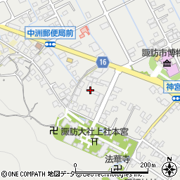 長野県諏訪市中洲203-2周辺の地図