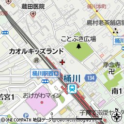 ひまわり堂桶川本店周辺の地図