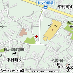 埼玉県秩父市中村町周辺の地図