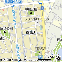 埼玉県蓮田市西城3丁目周辺の地図