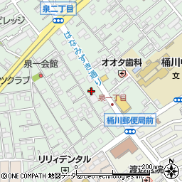セブンイレブン桶川泉１丁目店周辺の地図