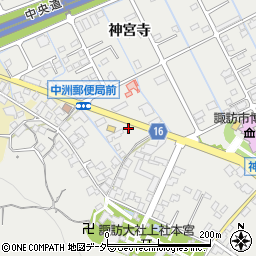 長野県諏訪市中洲223周辺の地図