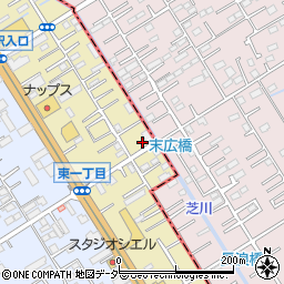 埼玉県桶川市末広1丁目周辺の地図