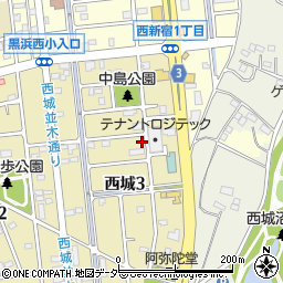 埼玉県蓮田市西城3丁目85周辺の地図