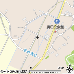 埼玉県鳩山町（比企郡）奥田周辺の地図