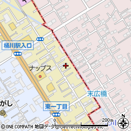 埼玉県桶川市末広1丁目2周辺の地図