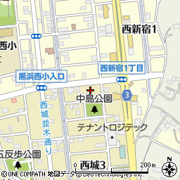 埼玉県蓮田市西城3丁目58周辺の地図