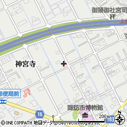 長野県諏訪市中洲592-2周辺の地図
