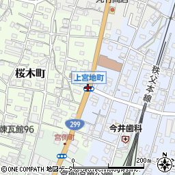 上宮地町周辺の地図