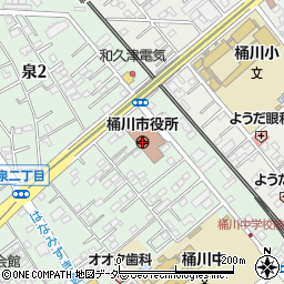 埼玉県桶川市周辺の地図