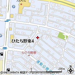 茨城県牛久市ひたち野東4丁目24-4周辺の地図