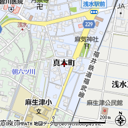 福井県福井市真木町周辺の地図