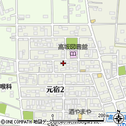 埼玉県東松山市元宿2丁目11-10周辺の地図