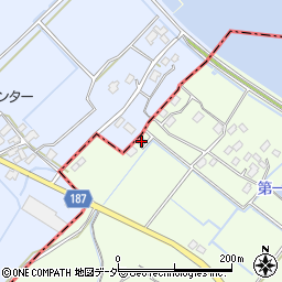 茨城県潮来市大賀12周辺の地図