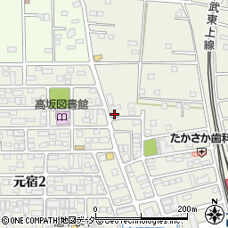 埼玉県東松山市元宿1丁目1-7周辺の地図