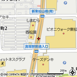 埼玉県東松山市あずま町周辺の地図