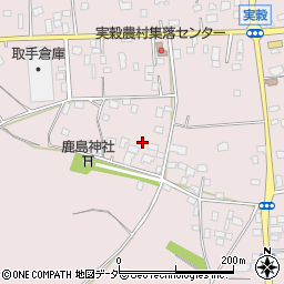 茨城県阿見町（稲敷郡）実穀周辺の地図