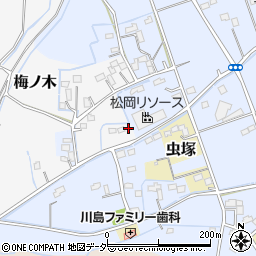 埼玉県比企郡川島町梅ノ木21周辺の地図