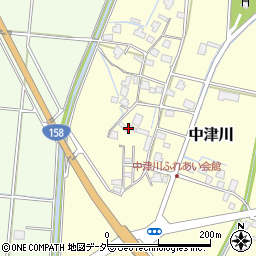 福井県大野市中津川周辺の地図