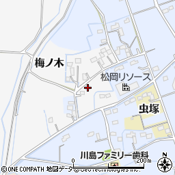 埼玉県比企郡川島町梅ノ木30-1周辺の地図