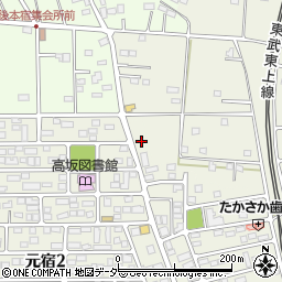 埼玉県東松山市元宿1丁目1-17周辺の地図