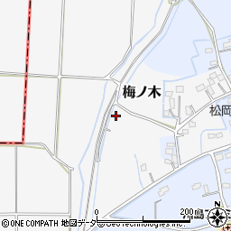 埼玉県川島町（比企郡）梅ノ木周辺の地図