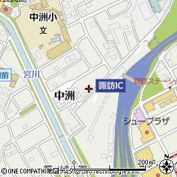 長野県諏訪市中洲2391-3周辺の地図