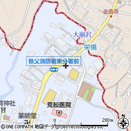横瀬町川東下周辺の地図