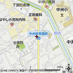 長野県諏訪市中洲2824周辺の地図