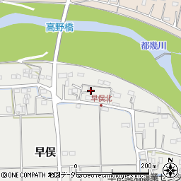 埼玉県東松山市早俣524周辺の地図