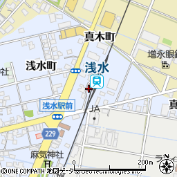 福井鉄道株式会社　浅水駅周辺の地図