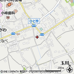 埼玉県比企郡ときがわ町玉川1490-4周辺の地図