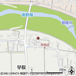 埼玉県東松山市早俣527周辺の地図