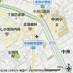 長野県諏訪市中洲2834周辺の地図