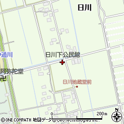 日川下公民館周辺の地図