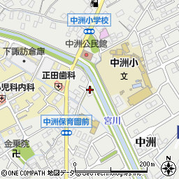 長野県諏訪市中洲2568周辺の地図