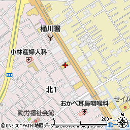埼玉日産自動車桶川べにばな店周辺の地図