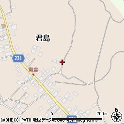 茨城県稲敷郡阿見町君島周辺の地図