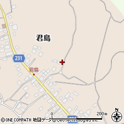 茨城県阿見町（稲敷郡）君島周辺の地図