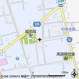 埼玉県春日部市立野439周辺の地図