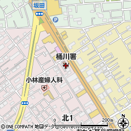 埼玉県央広域消防本部桶川消防署周辺の地図
