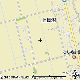 茨城県つくばみらい市上長沼周辺の地図